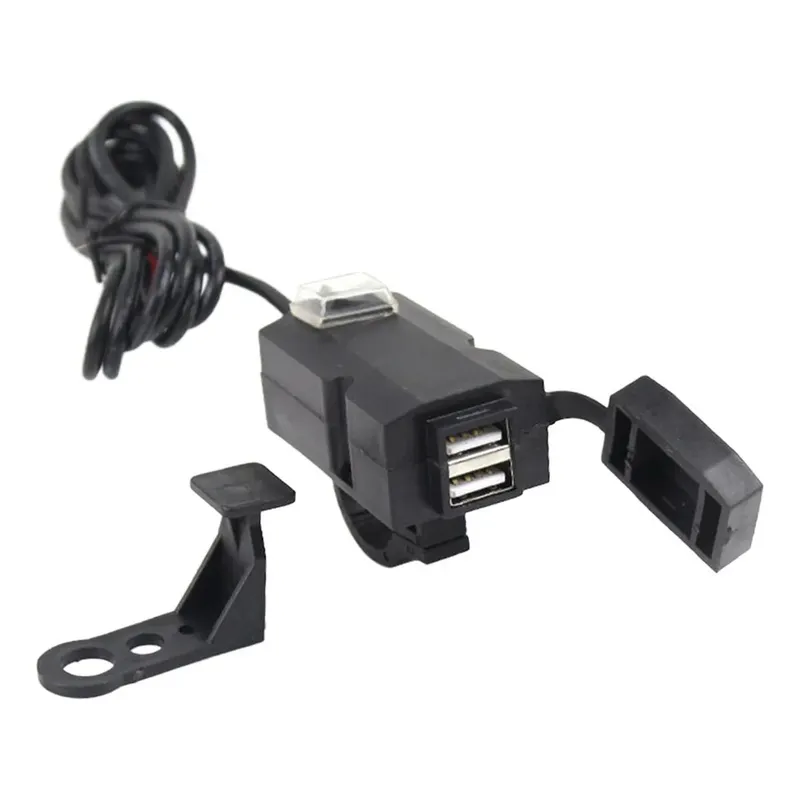 GENERICO - CARGADOR PARA MOTO DOBLE ENTRADA USB CARGA SUPER RAPIDA