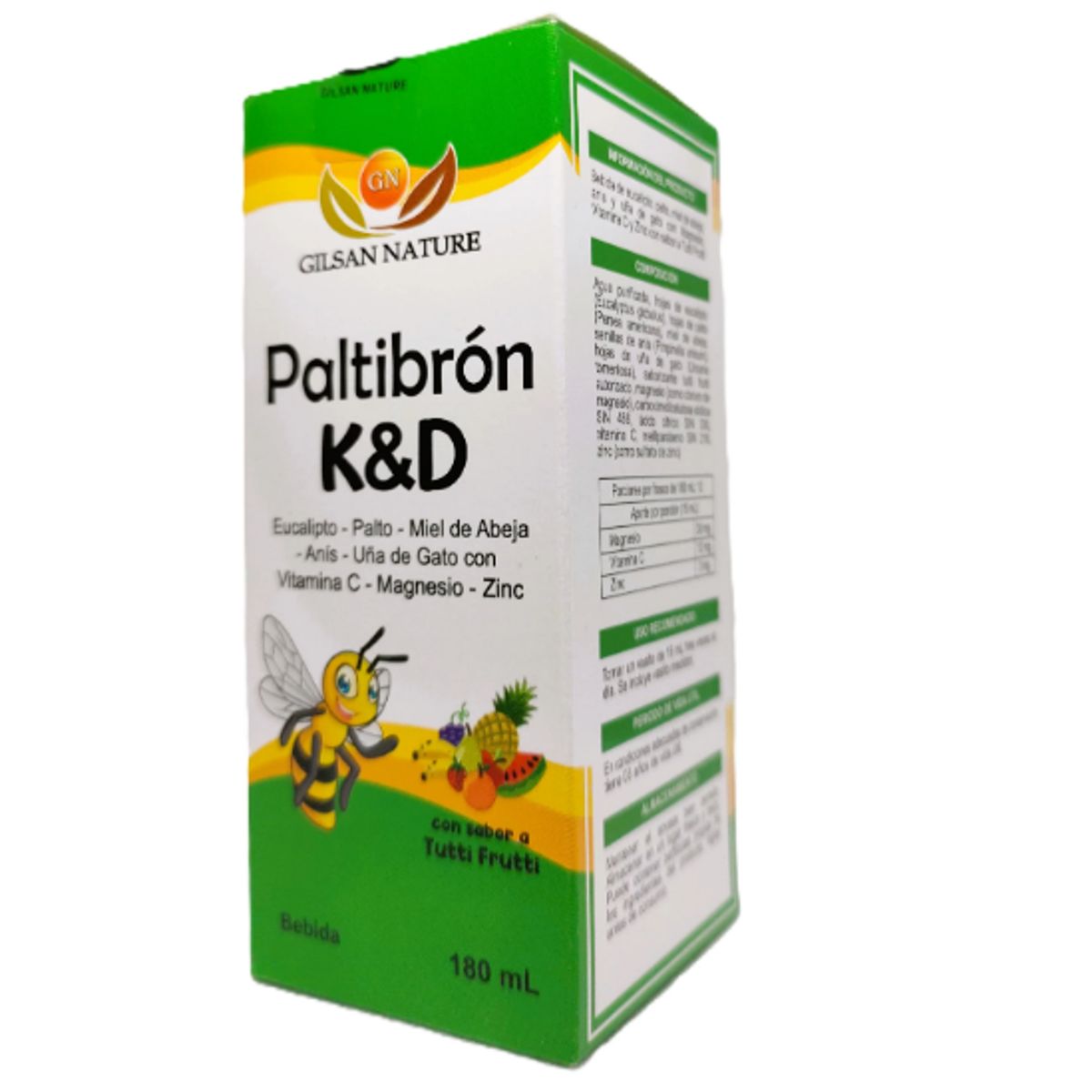 GENERICO - PALTIBRÓN K&D 180ML X 2 UNID. - Eucalipto, Palto, Miel de Abeja, Uña de Gato, Anís,