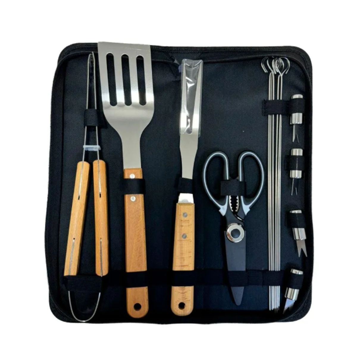 GENERICO - Set De Utensilios Parrilleros X 15 Piezas Más Estuche