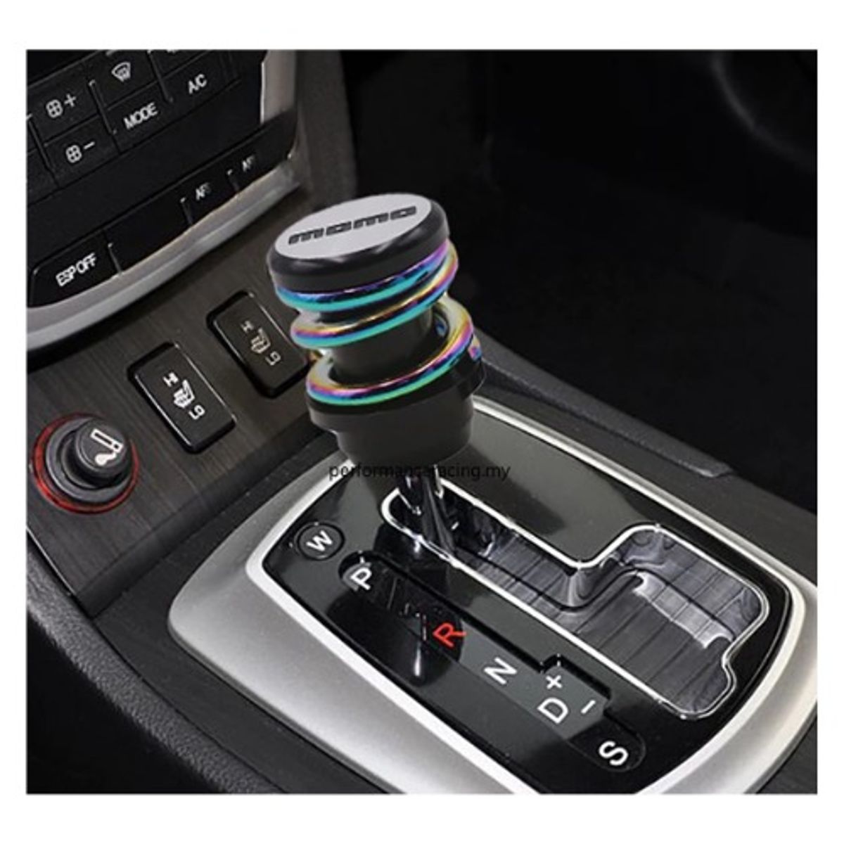 GENERICO - PERILLA DE PALANCA DE CAMBIO AMORTIGUADOR ROJO ALUMINO