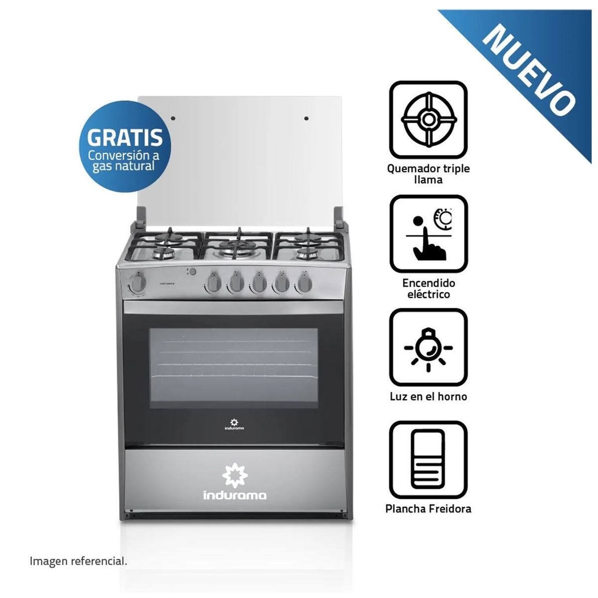 INDURAMA - COCINA  INDURAMA  CANTABRIA 5 HORNILLAS
