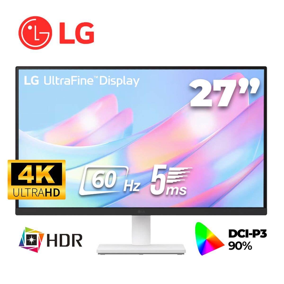 LG - MONITOR LG 27US500-W PLANO 27” UHD 4K IPS