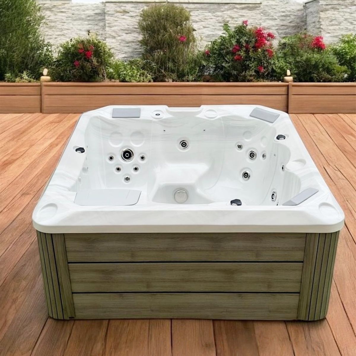 HIDROPLUS - Spa Poseidón C Blanco Mármol 2000X2000X880