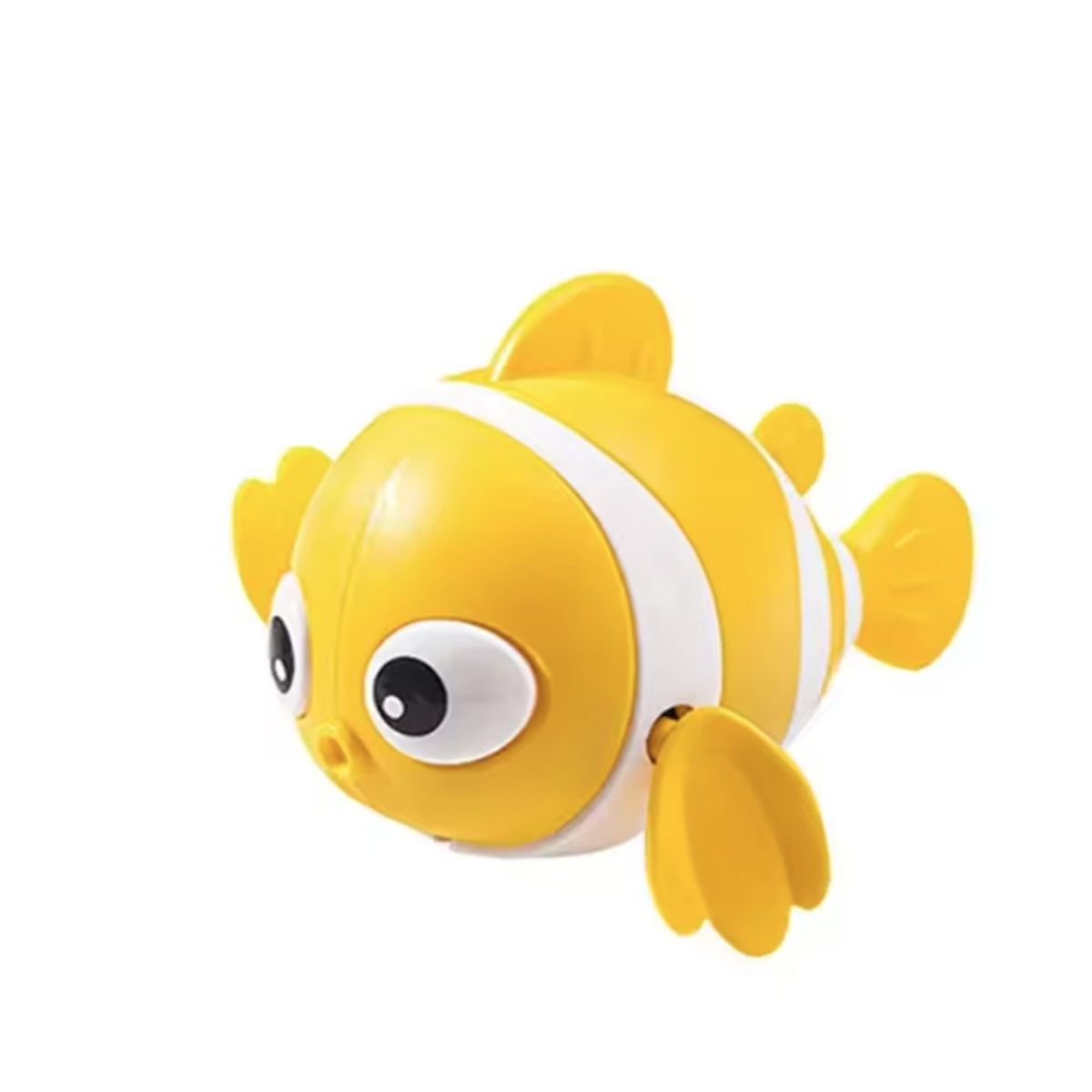 GENERICO - PEZ PAYASO NADADOR JUGUETE PARA EL BAÑO DE BEBES AMARILLO