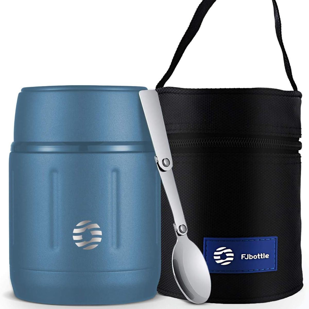FJBOTTLE - FJBottle - Termo para almuerzo 500ml de acero inoxidable - Azul Claro