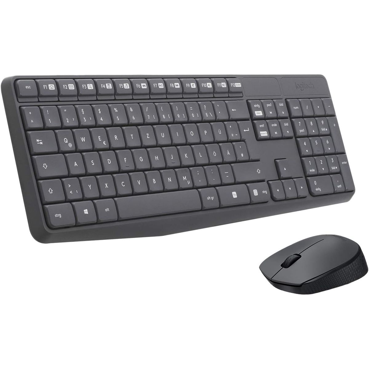 LOGITECH - Teclado Logitech Mouse Mk235 Wireless Usb Grey