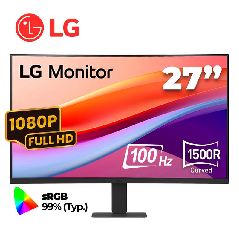 LG - MONITOR LG 27U421A-B CURVO 1500R 238 FHD VA