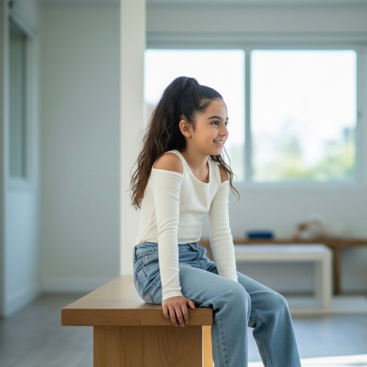 GENERICO - Body Niñas Manga Larga Algodón Ivory - Angela Kids