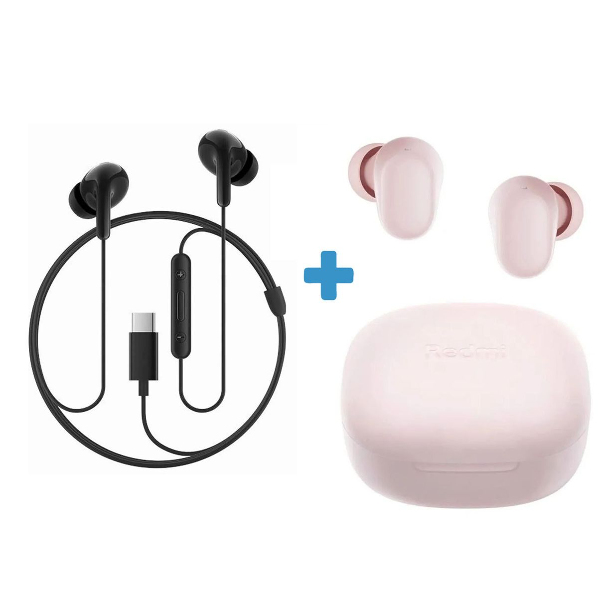 XIAOMI - Audífonos Xiaomi Redmi Buds 6 Play Rosa + Audifono Xiaomi Tipo C