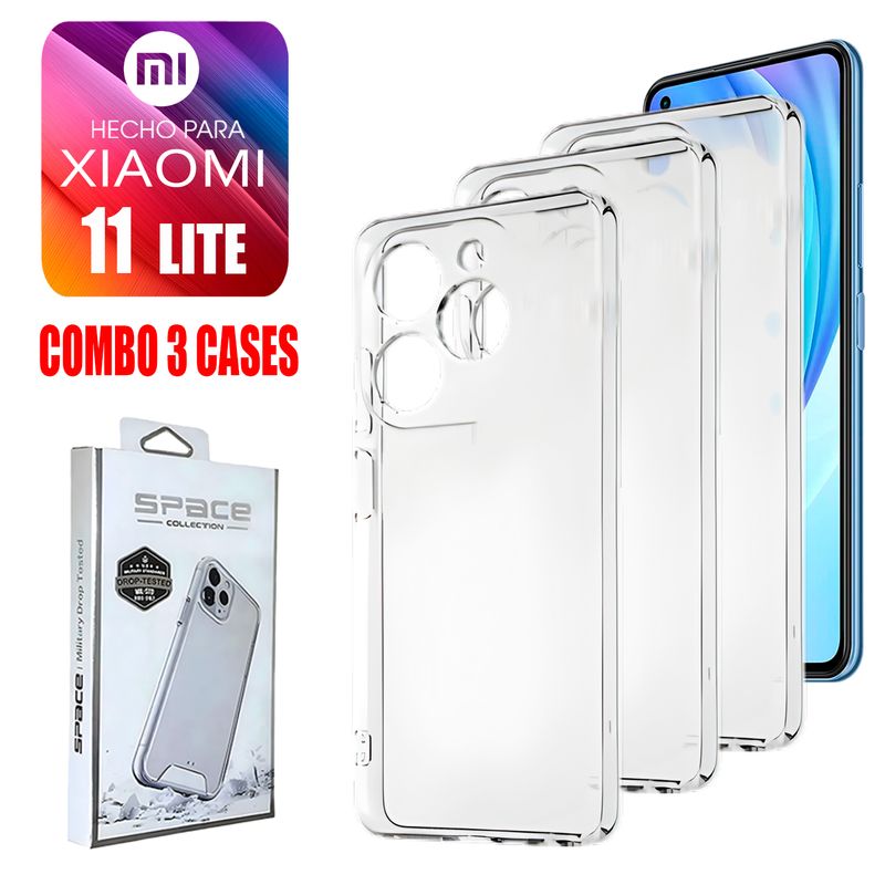 ASIA IMPORT - Combo Case Space Transparente Para Xiaomi Mi 11 Lite