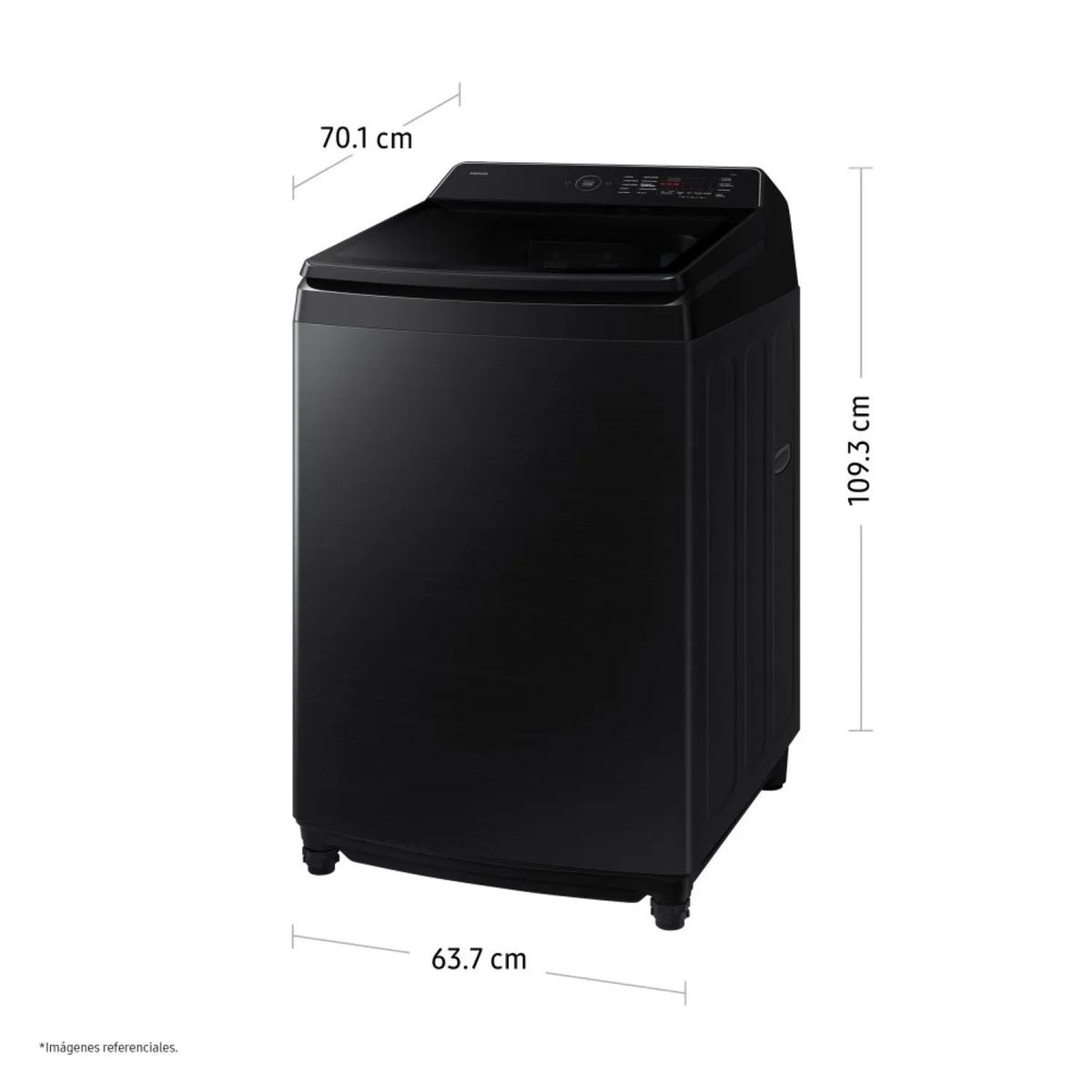 SAMSUNG - Lavadora Samsung 19 Kg AI Wash Ecobubble WA80F19S8BPE Negro