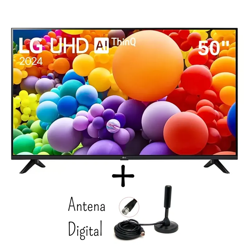 LG - Televisor LG 50 pulg. Smart TV LED 4K UHD ThinQ AI 50UT7300PSA Modelo 2024 + antena