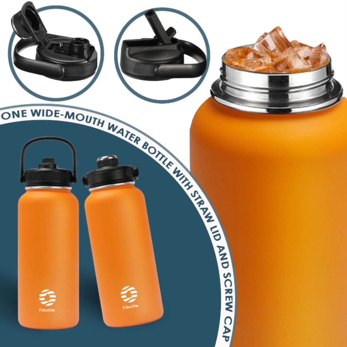 FJBOTTLE - FJBottle - Botella de acero con tapa de tritán 1200ml - Rosa