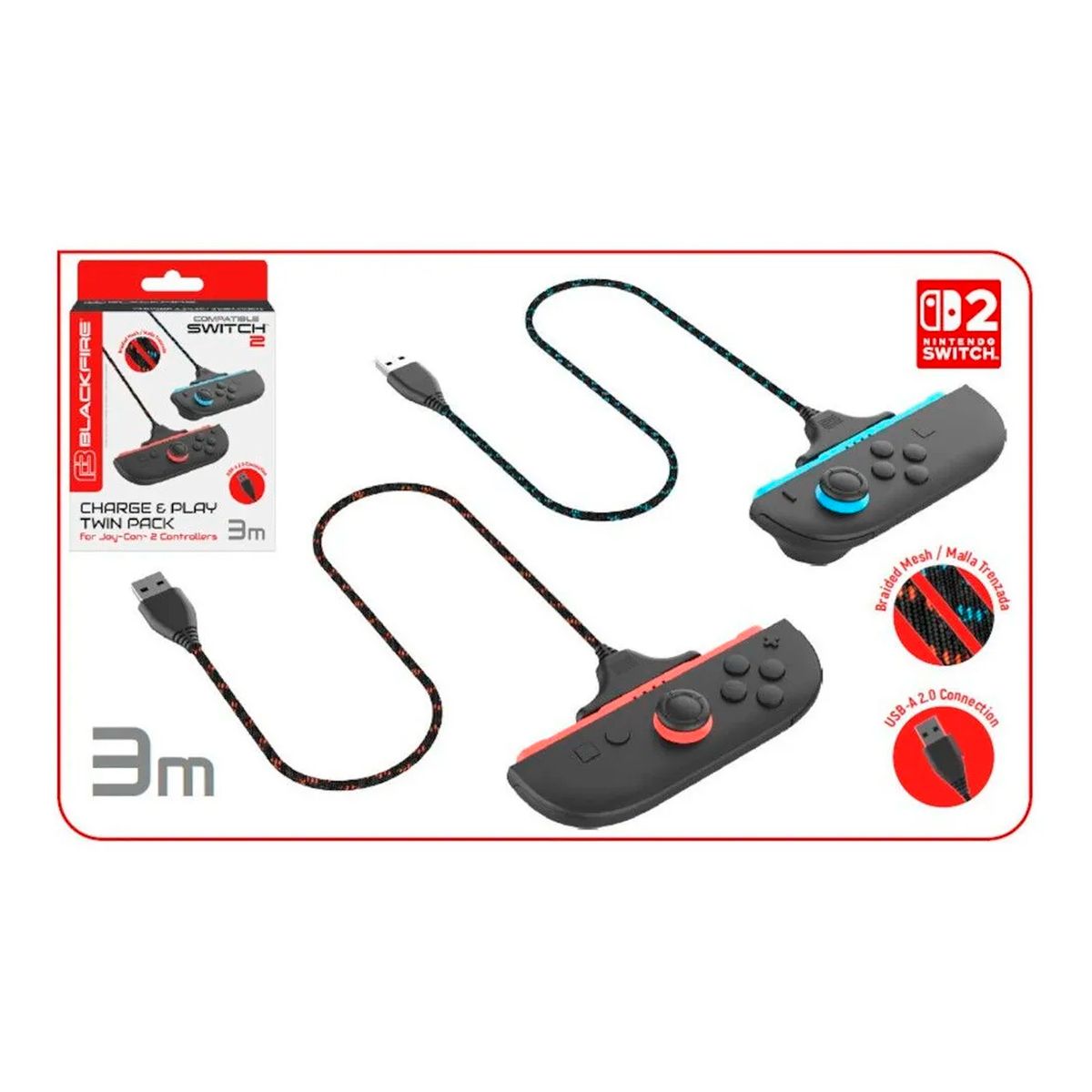 NINTENDO - Pack doble de carga y juega para Joycon 2 Nintendo Switch 2