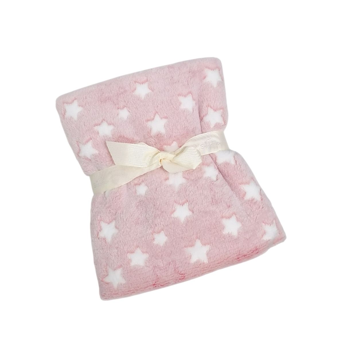 SESAMO - Manta Felpa Bebé Estrellas Rosada