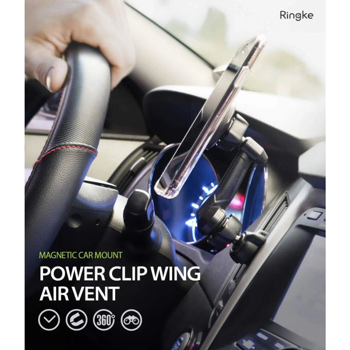 RINGKE - Montura Para Auto Ringke Power Clip Wing