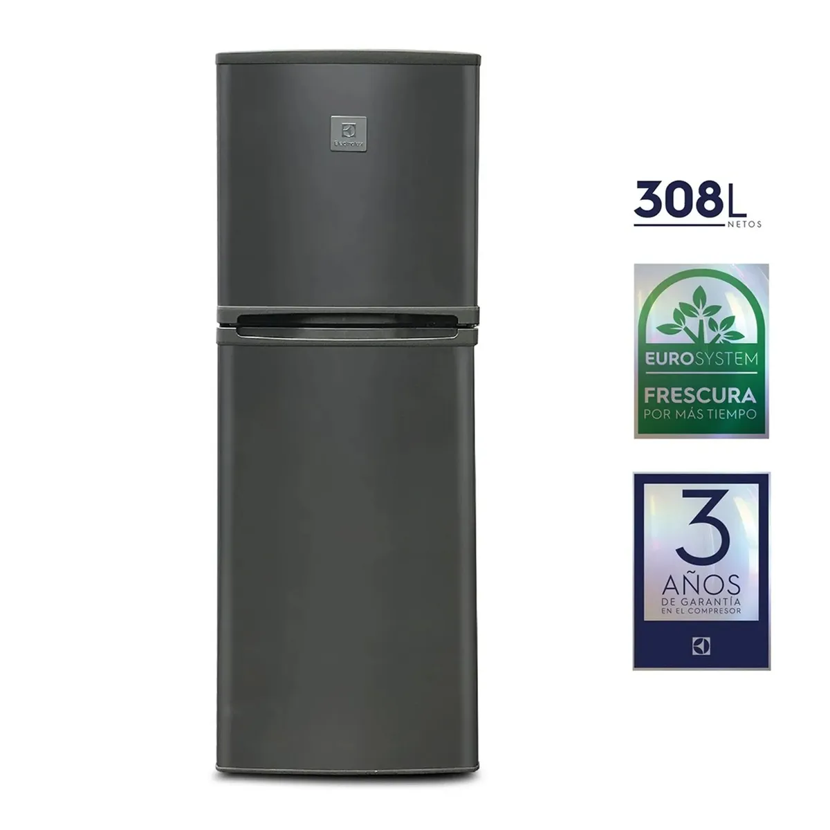 ELECTROLUX - REFRIGERADORA  308 LITROS TOP MOUNT GRIS ERT45G2HQI
