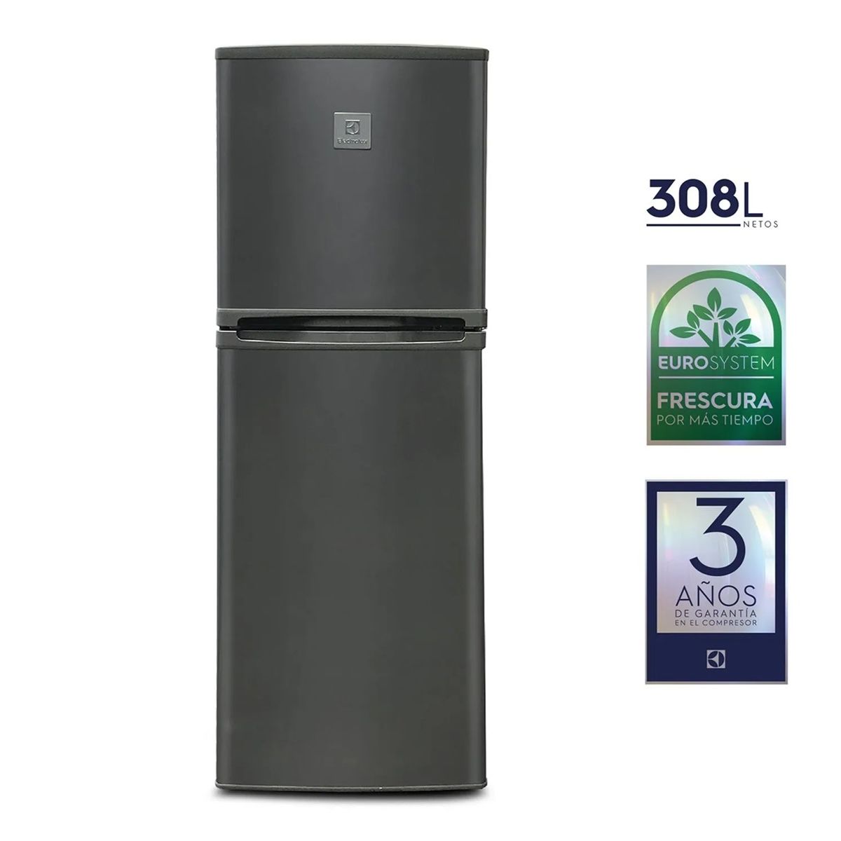 ELECTROLUX - REFRIGERADORA  308 LITROS TOP MOUNT GRIS ERT45G2HQI