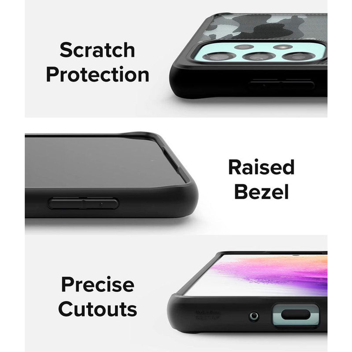 RINGKE - Case Matte Camo Black Ringke Fusion Para Galaxy A73 5G