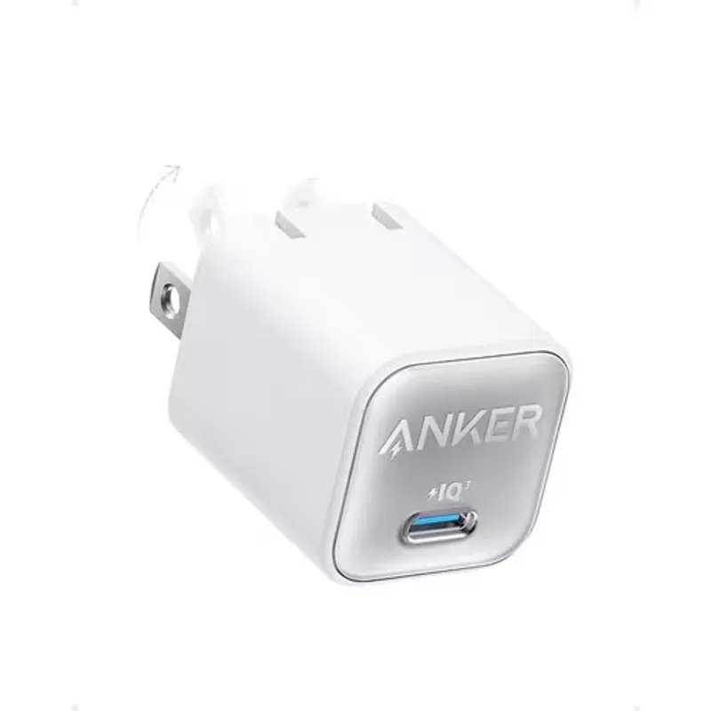 ANKER - Wall Charger 30 Watts - USB-C Ports - iQ3 - plegable PPS Fast Ch