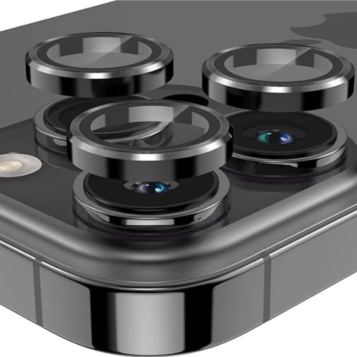 GENERICO - Protector de lente de cámara metalizado Negro IPHONE 16 Pro/16 PRO MAX