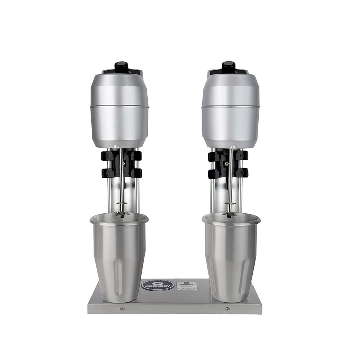 GRONDOY - Máquina milk shake 2 vasos 1.5L acero inoxidable