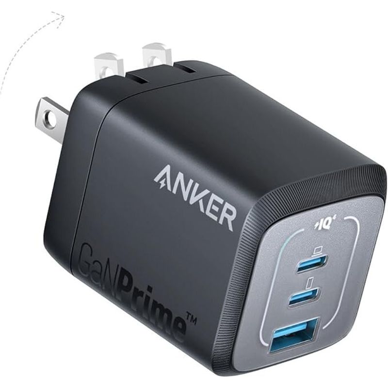 ANKER - Wall Prime 67W GaN 3 Ports Black 3