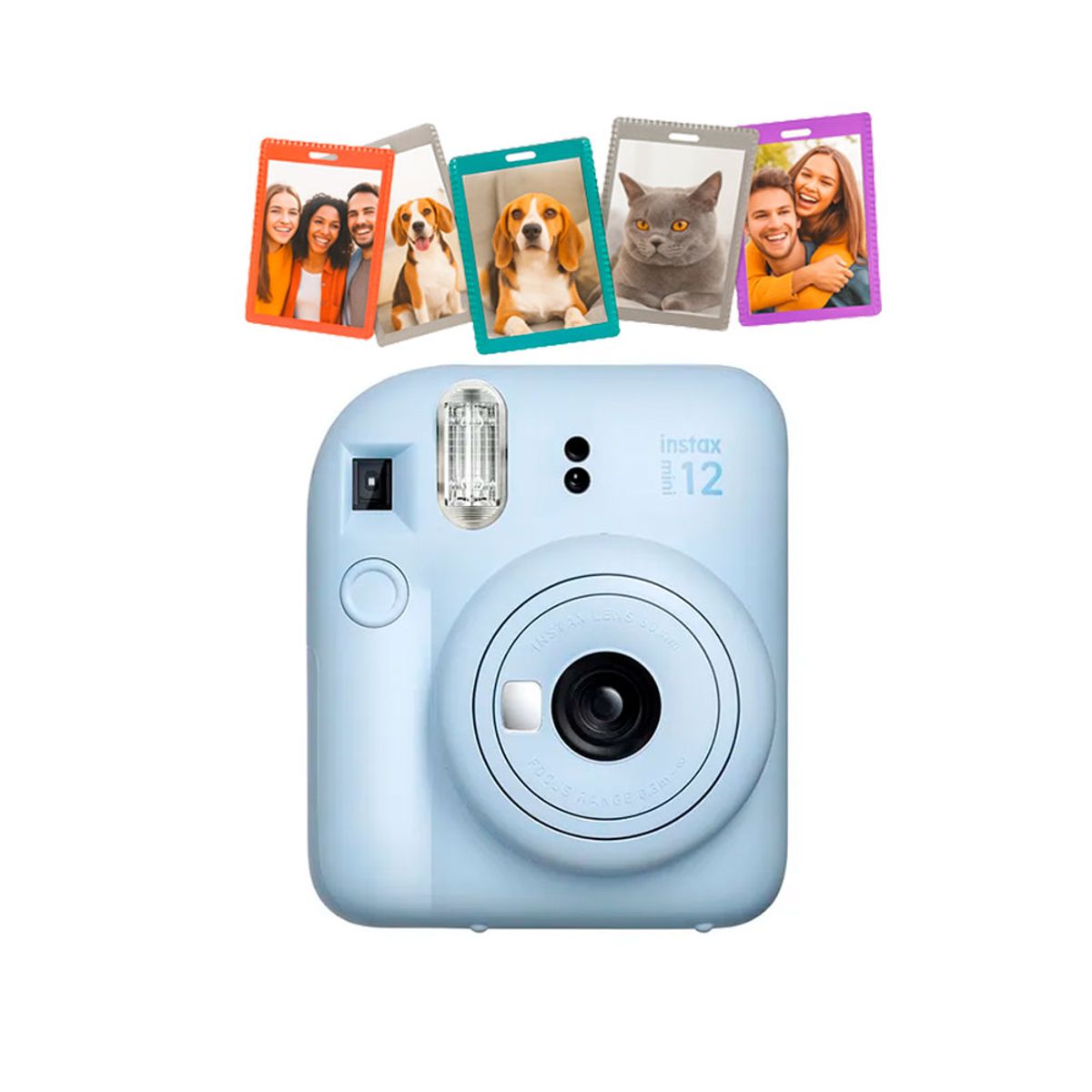 FUJIFILM - Camara Fujifilm Instax Mini 12 Azul +5Portafotos+Marco