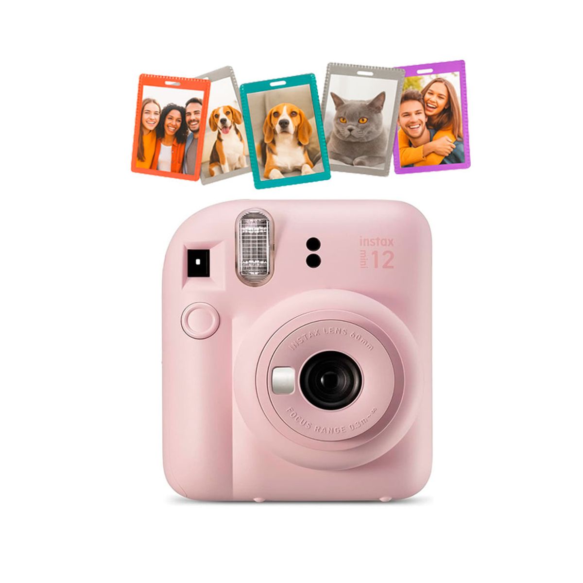 FUJIFILM - Camara Fujifilm Instax Mini 12 Rosado +5Portafotos+Marco