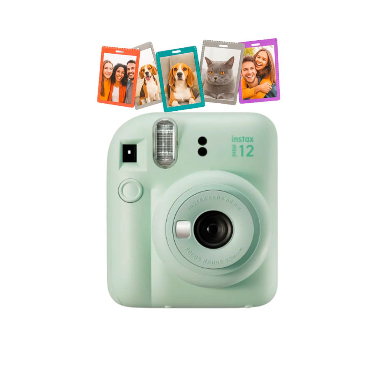 FUJIFILM - Camara Fujifilm Instax Mini 12 Verde +5Portafotos+Marco