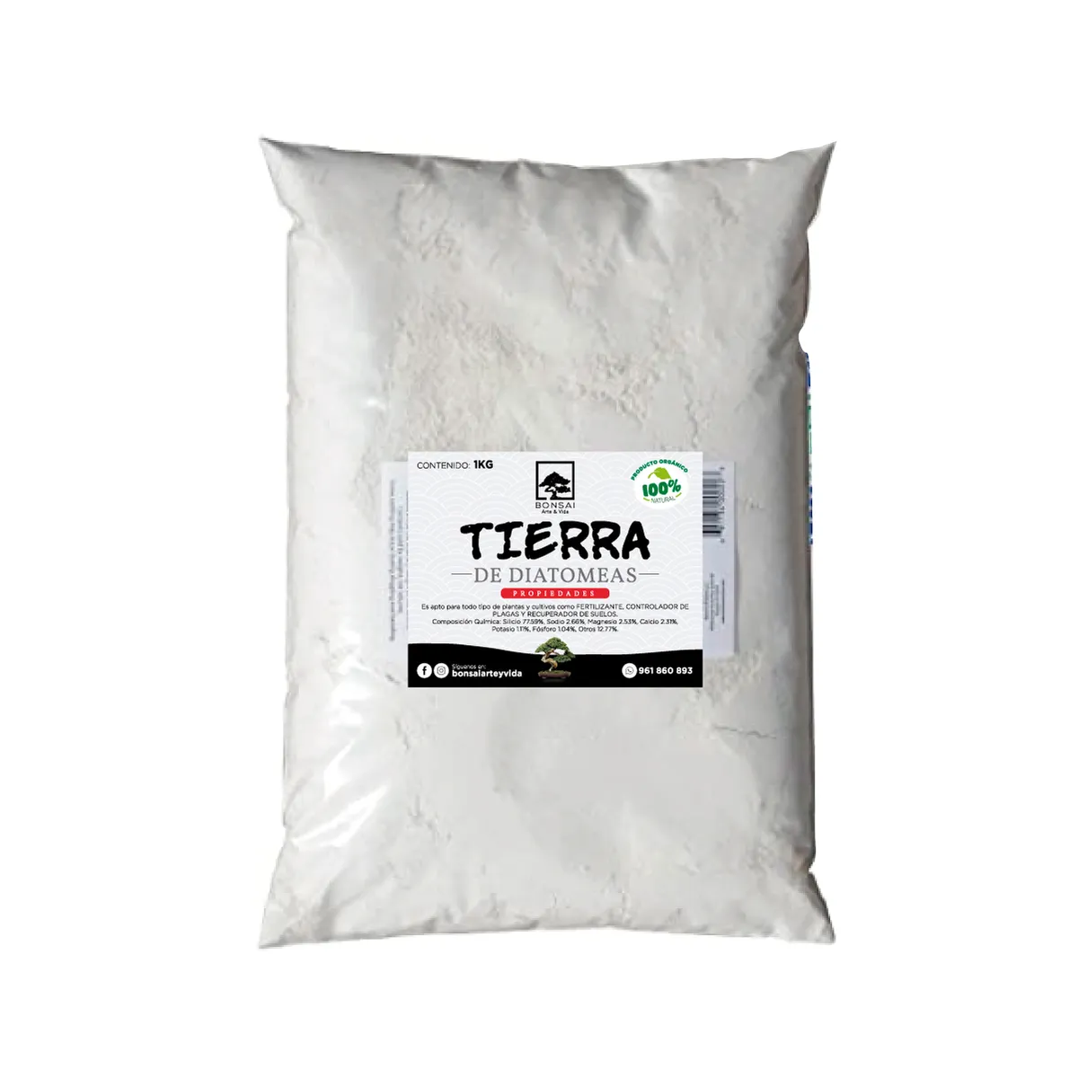 GENERICO - Tierra de Diatomea Fertilizante Orgánico 1 kg