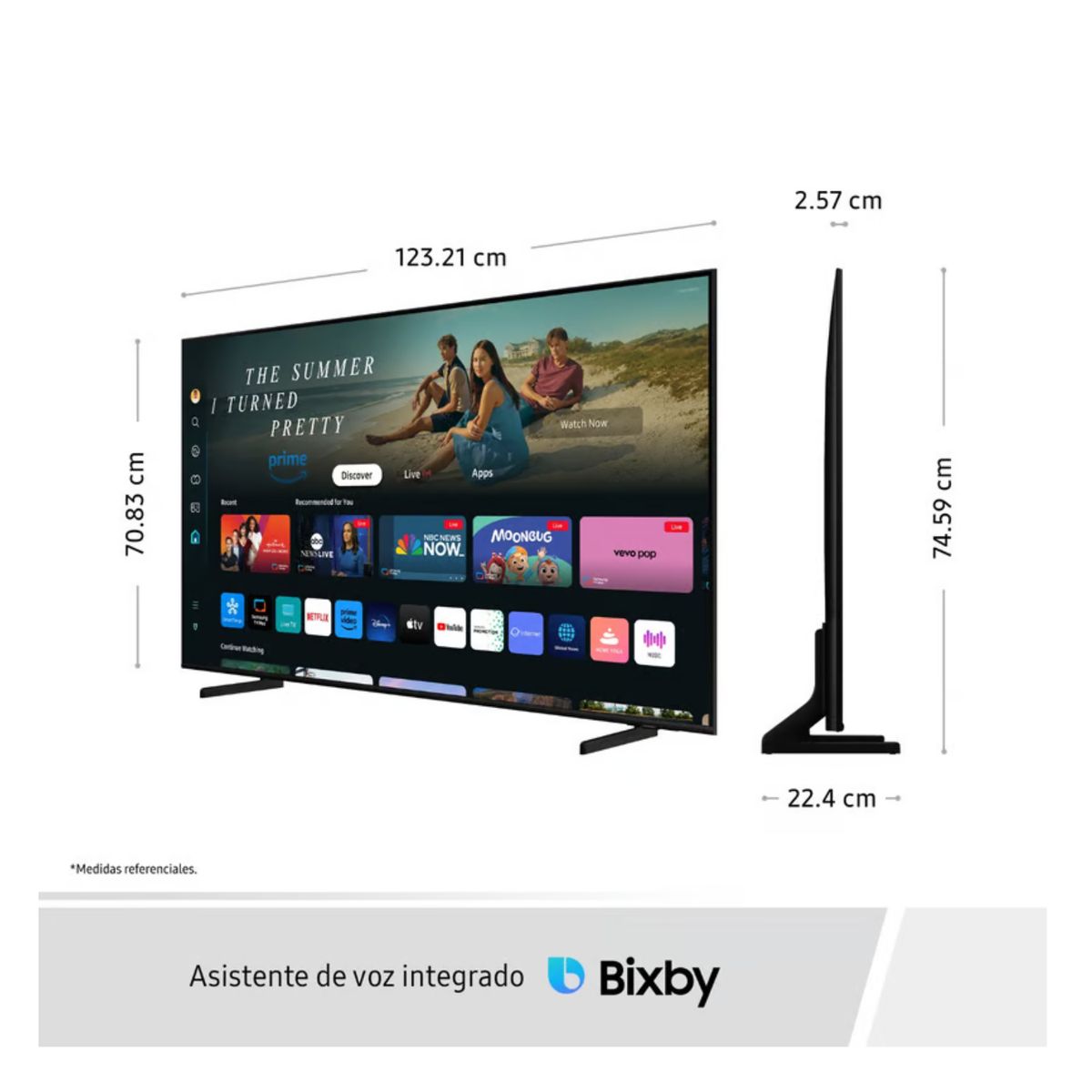 SAMSUNG - Televisor Samsung 55” QLED 4K Tizen Os Smart Tv QN55Q60DAGXPE + Antena Digital