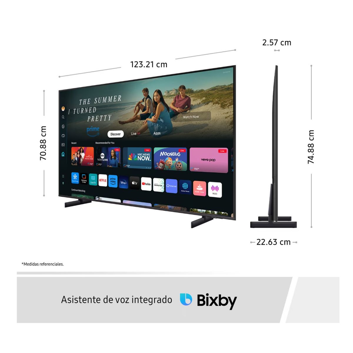 SAMSUNG - Televisor Samsung 55 Crystal UHD 4K Tizen OS Smart TV 55DU8000 + Antena Digital