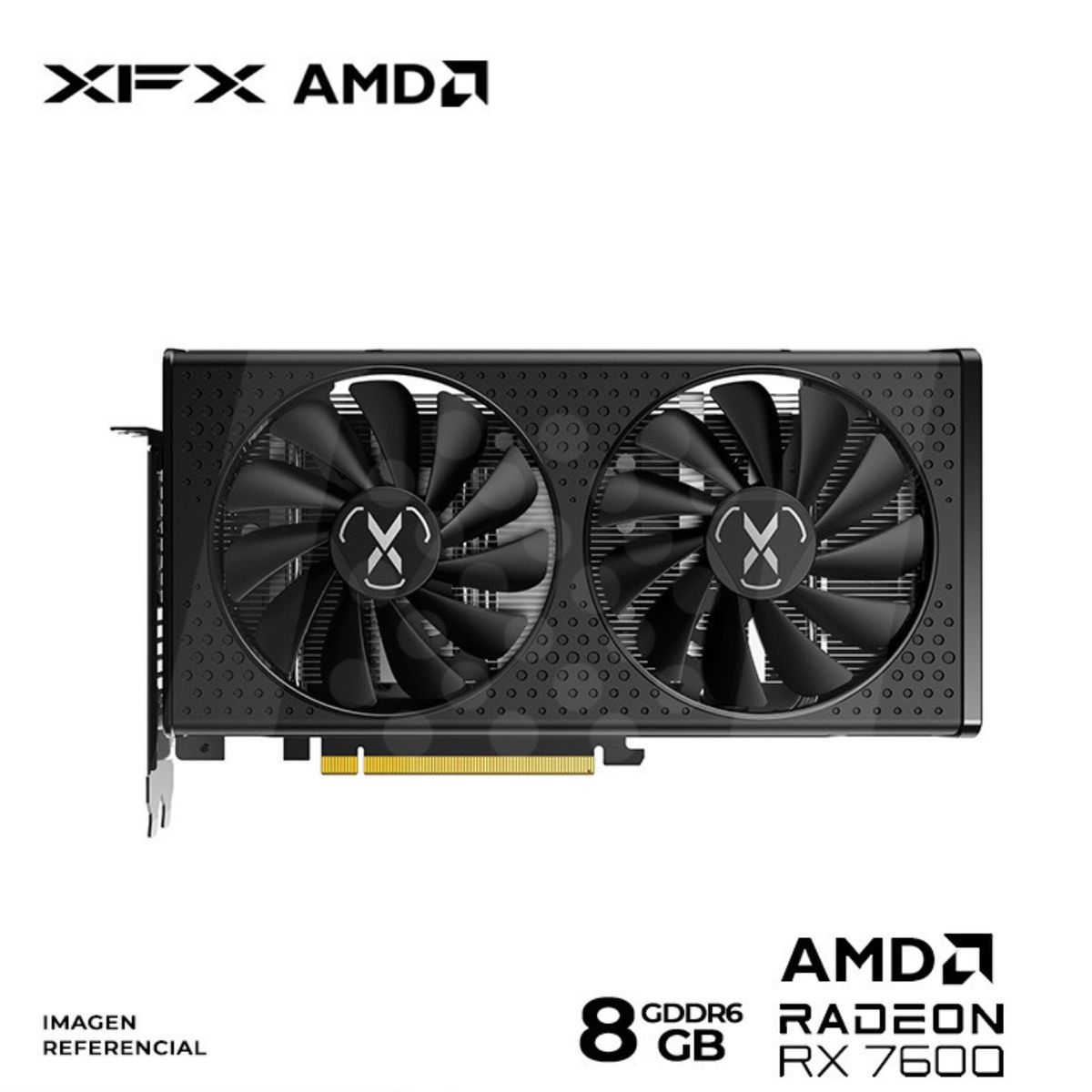 XFX - TARJETA DE VIDEO XFX SWFT 210 RX 7600 8GB GDDR6