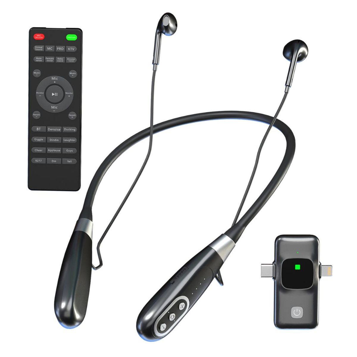 GENERICO - Auriculares Inalámbricos con Micrófono y Tarjeta de Sonido USB