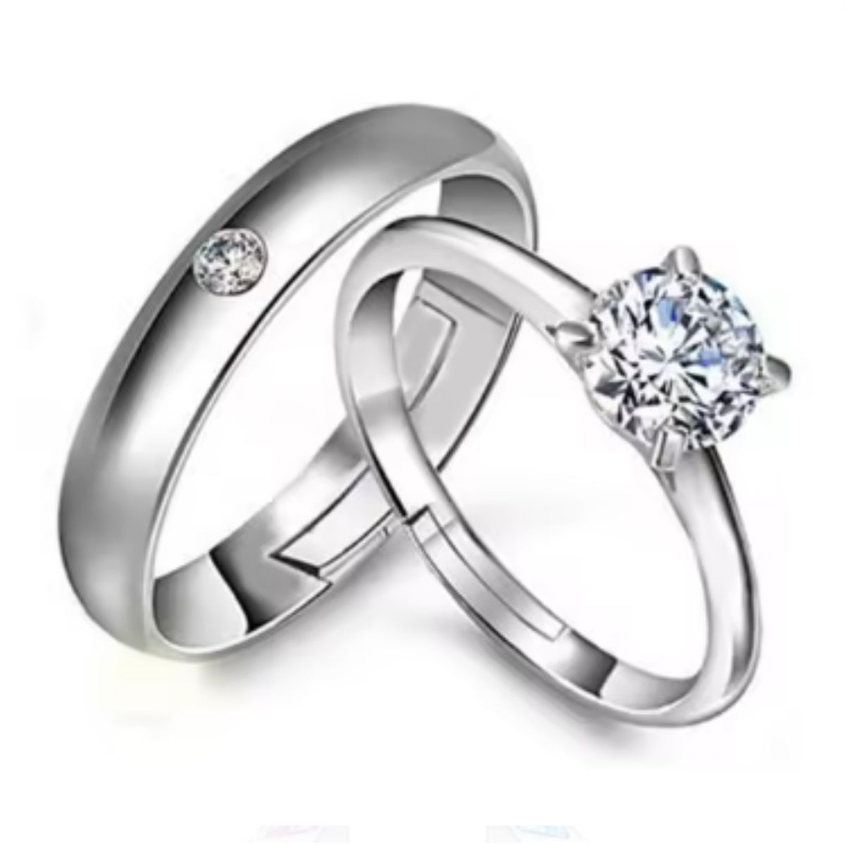 GENERICO - Anillos de Pareja Ajustables - Para Siempre Tú y Yo