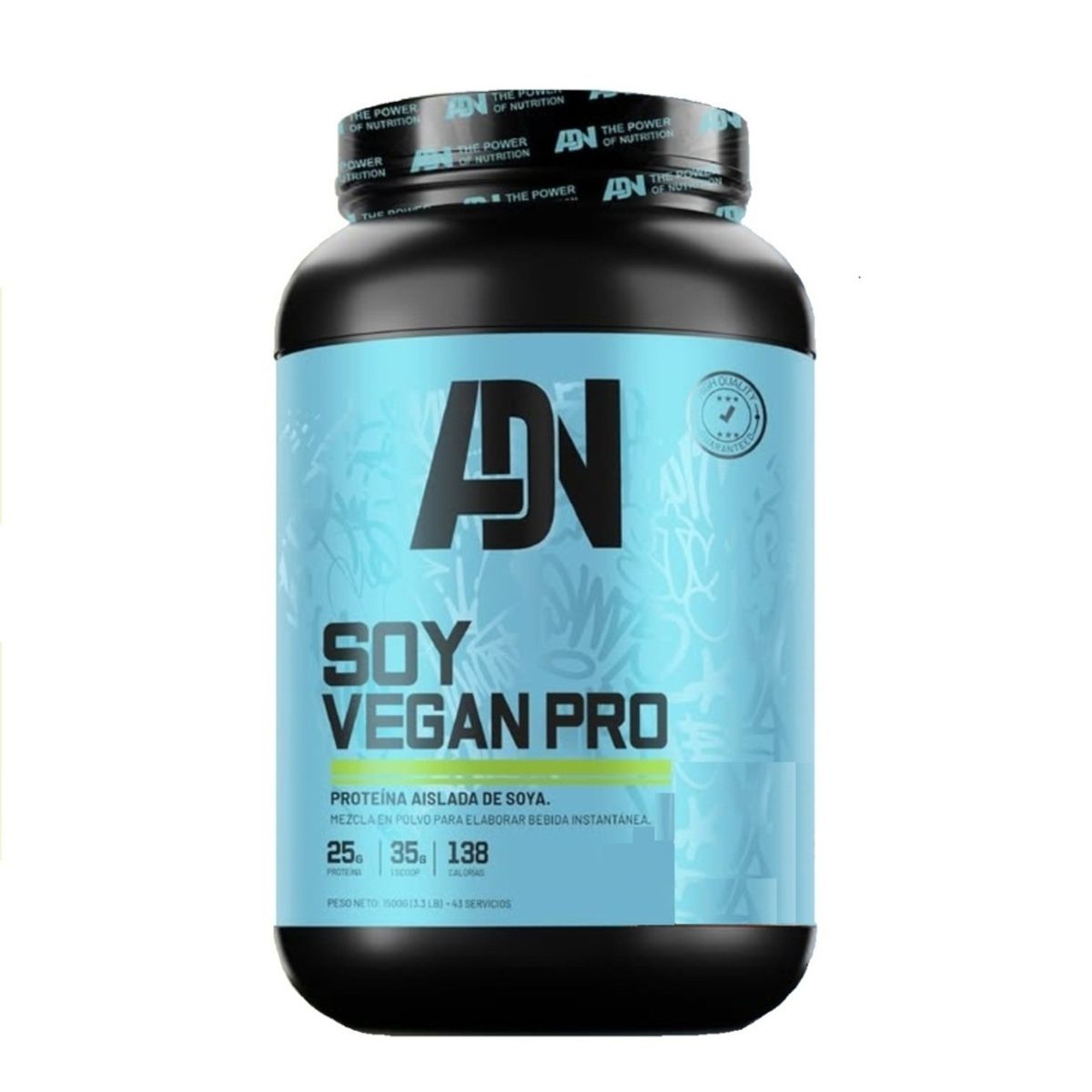 ADN - Proteína Adn Soy Vegan Protein 1.5 kg Vainilla Shaker