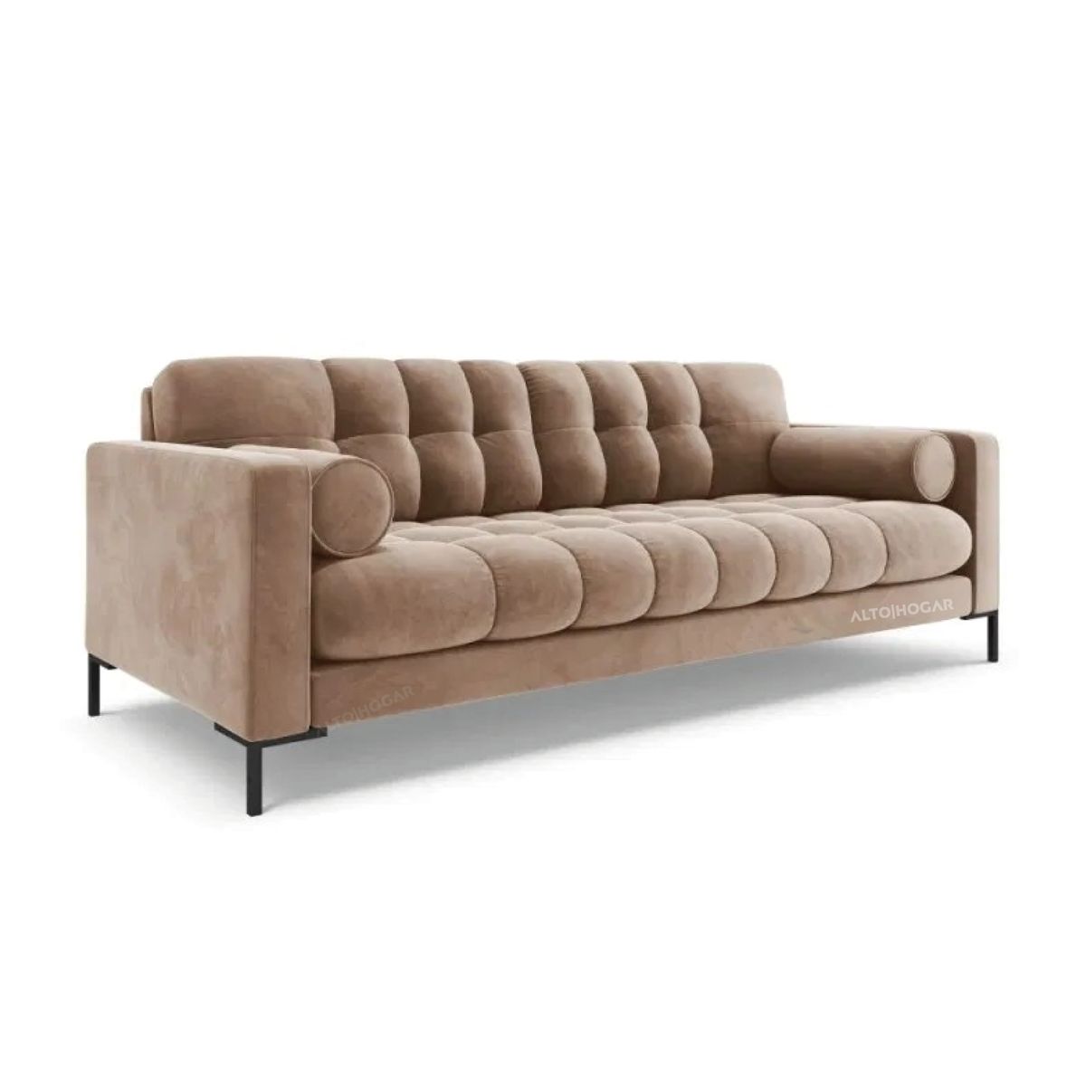 ALTO HOGAR - Sofá Alba 3 Cuerpos Marrón