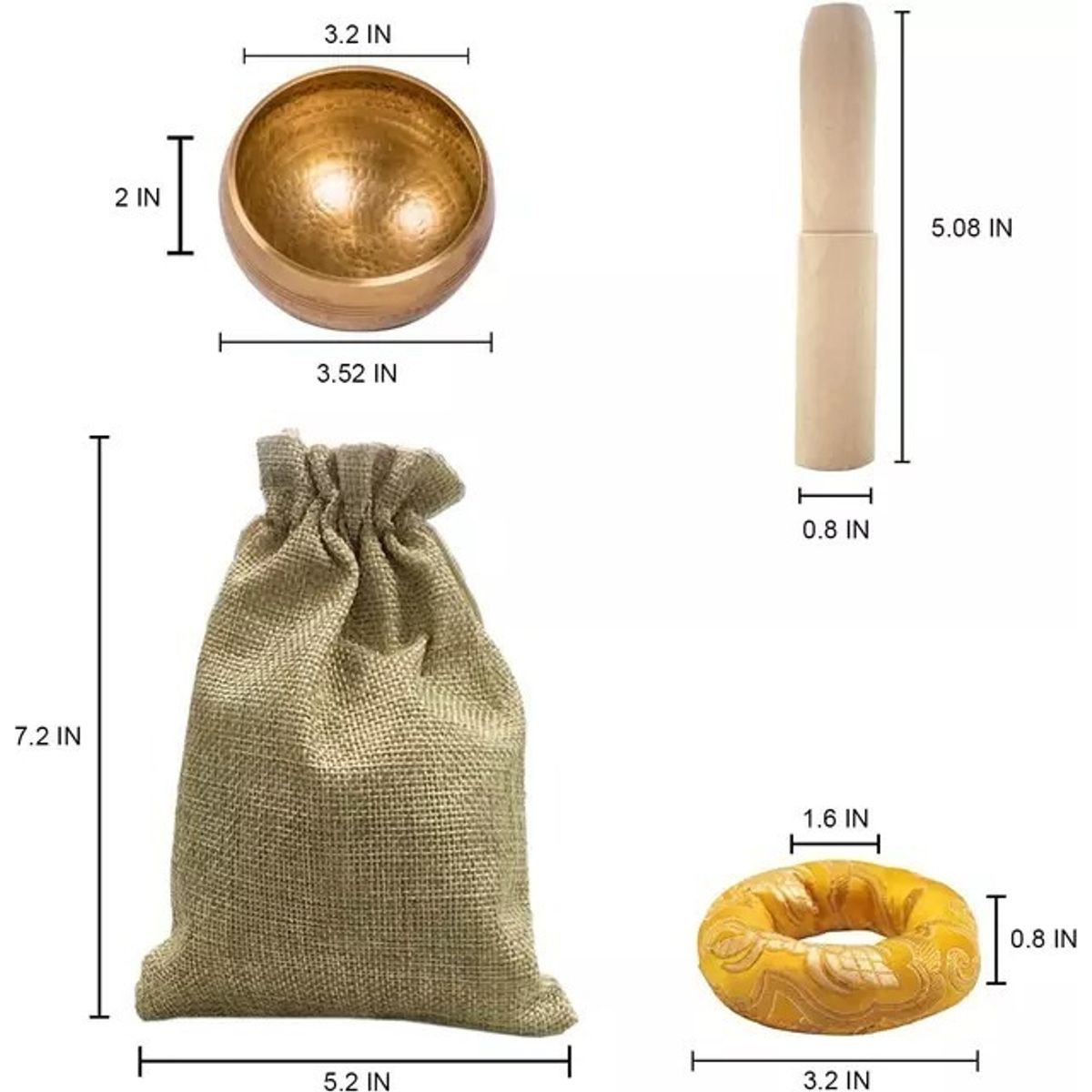 ANYHOGAR - Cuenco De 8 Cm Incluye  Cojín