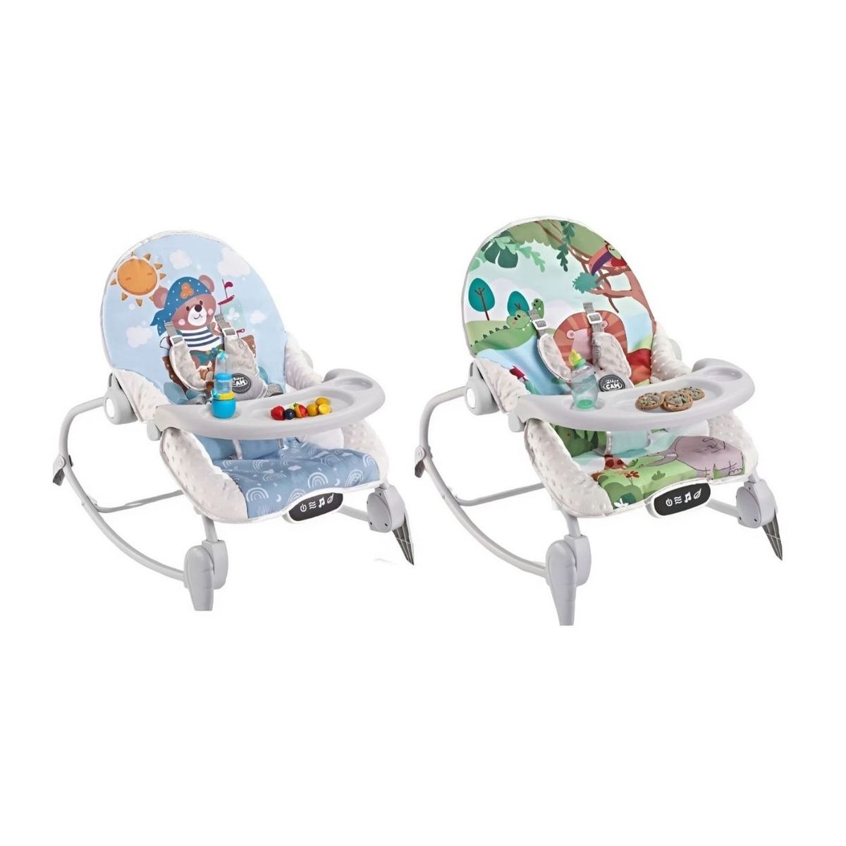 GENERICO - Silla Mecedora Musical Osito Bluetooth y Mesita para Comer