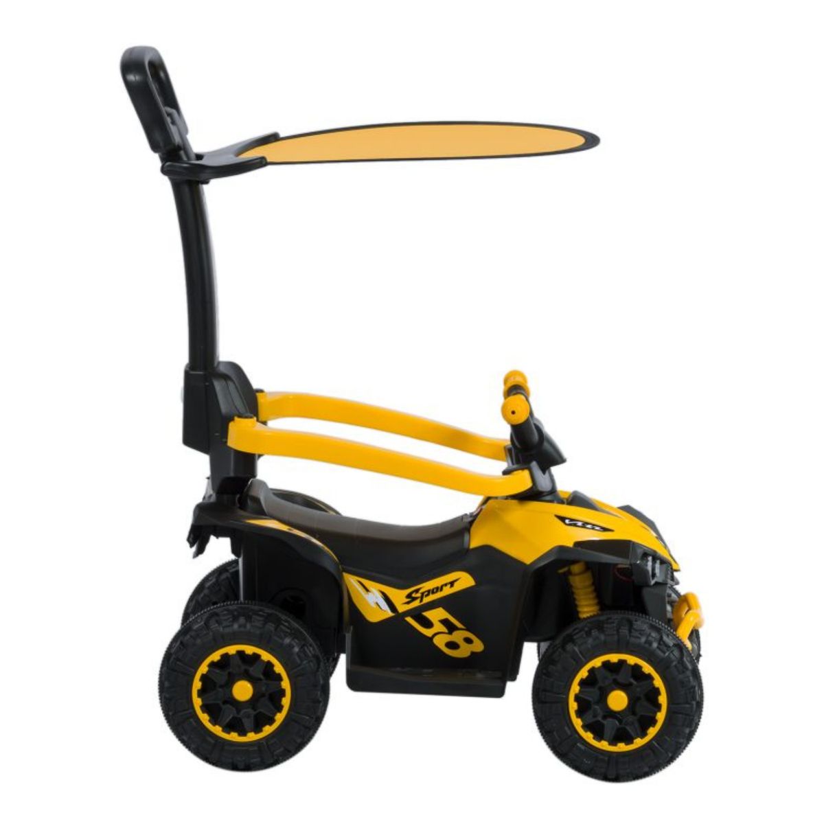 EBABY - Carrito para Niños Musical con Luces y Sombrilla Amarillo