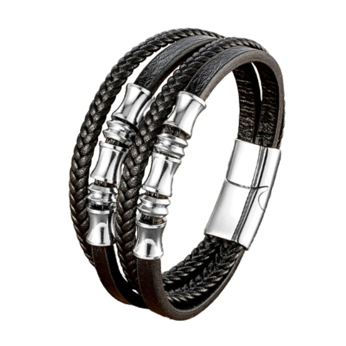 GENERICO - Pulseras trenzada de acero inoxidable YAN MIN para hombre