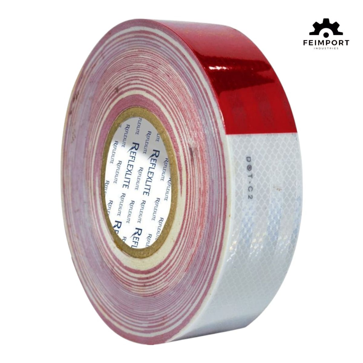 GENERICO - Cinta reflectiva 2 x 45m Rojo/blanco Grado Diamante
