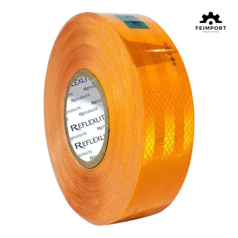 GENERICO - Cinta reflectiva 2 x 45m Ambar o Naranja Grado Diamante
