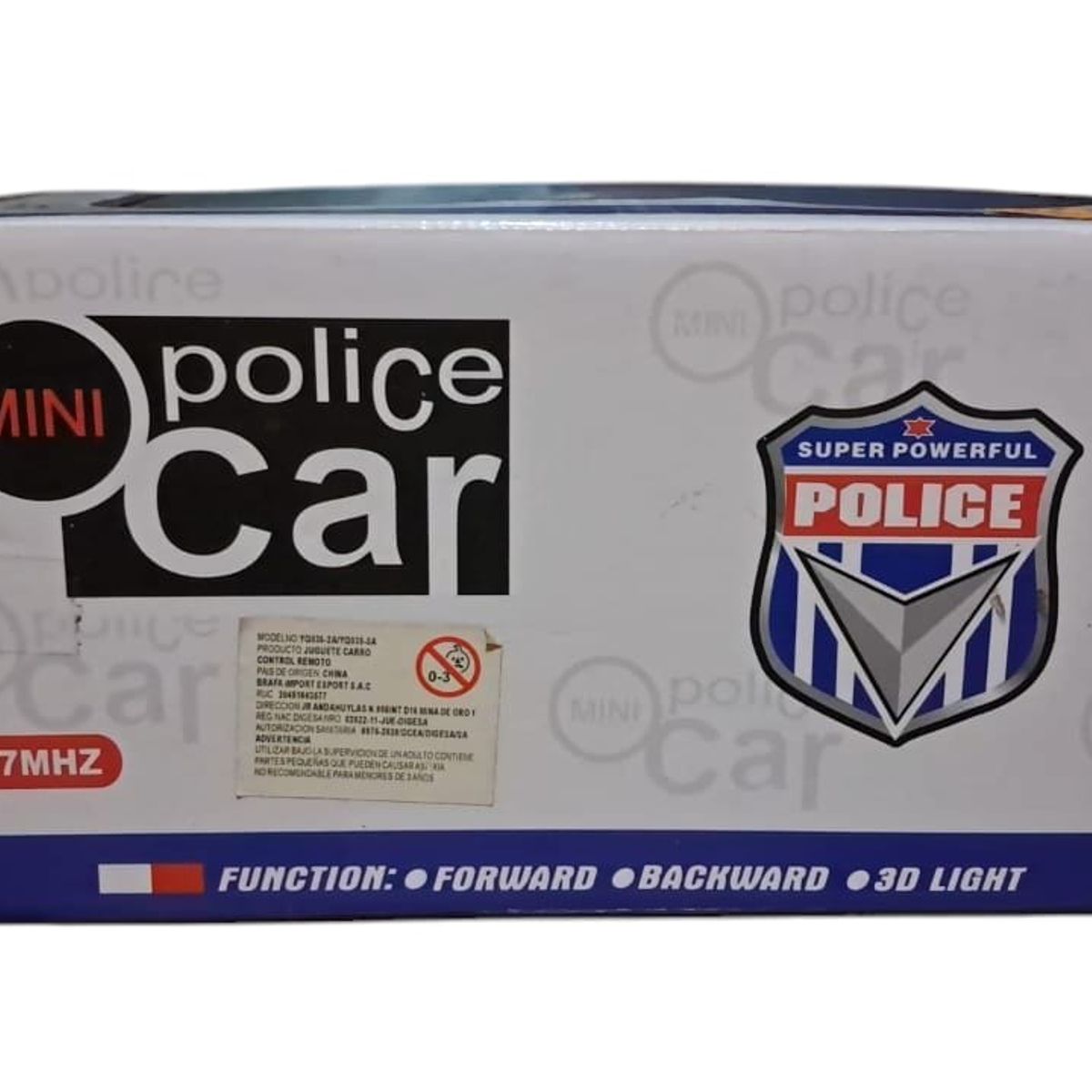 GENERICO - MINI POLICE CAR BLANCO