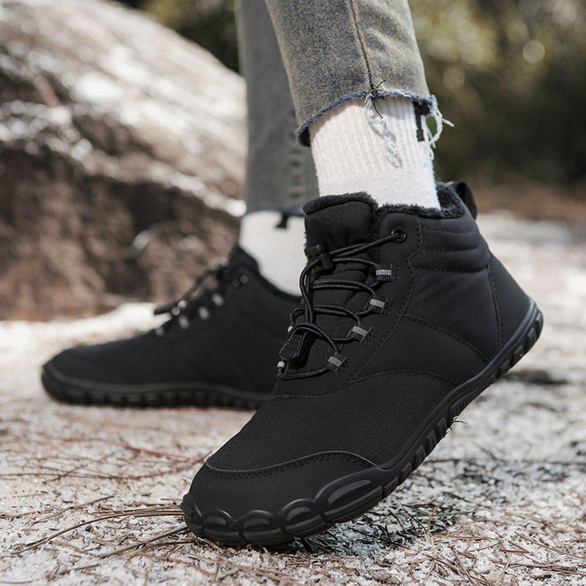 TIOZONEY - Zapatos de hombre para actividades al aire libre-Negro