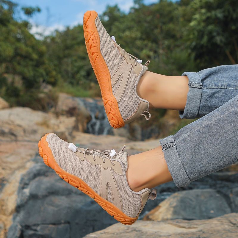 TIOZONEY - Zapatos de montaña antideslizantes para exteriores-Marrón