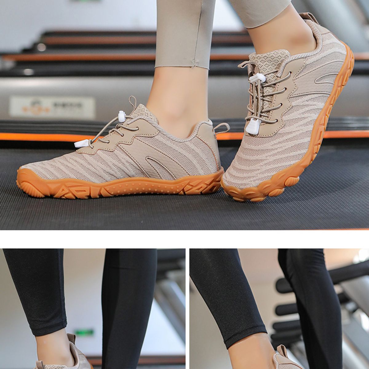 TIOZONEY - Zapatos de montaña antideslizantes para exteriores-Marrón