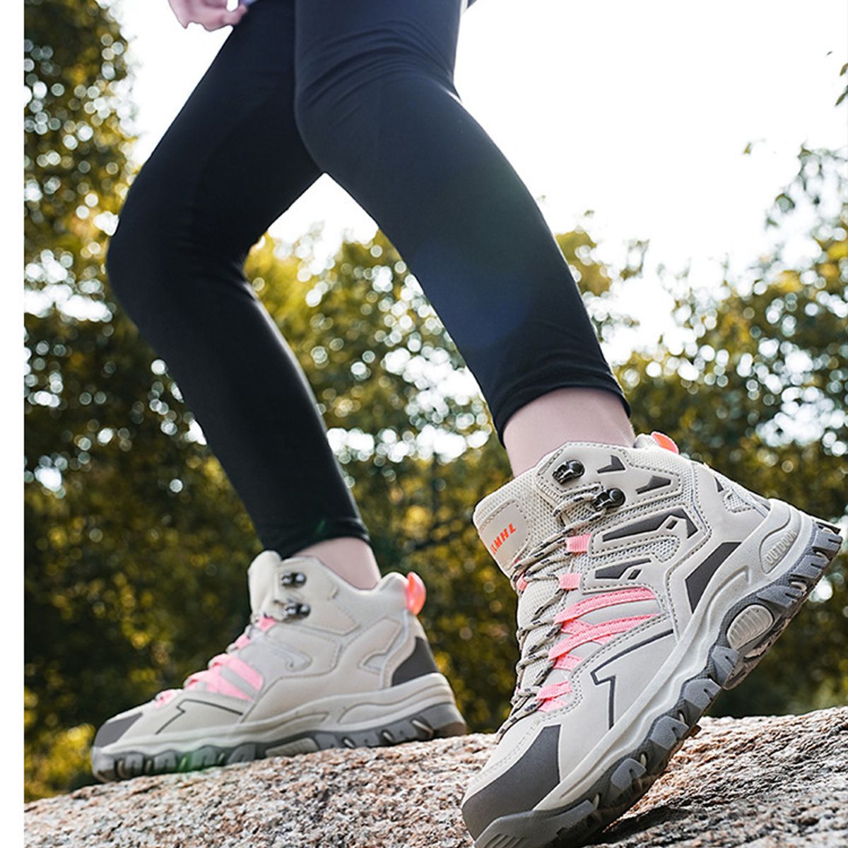 TIOZONEY - Zapatos de montaña para exteriores-Rosa