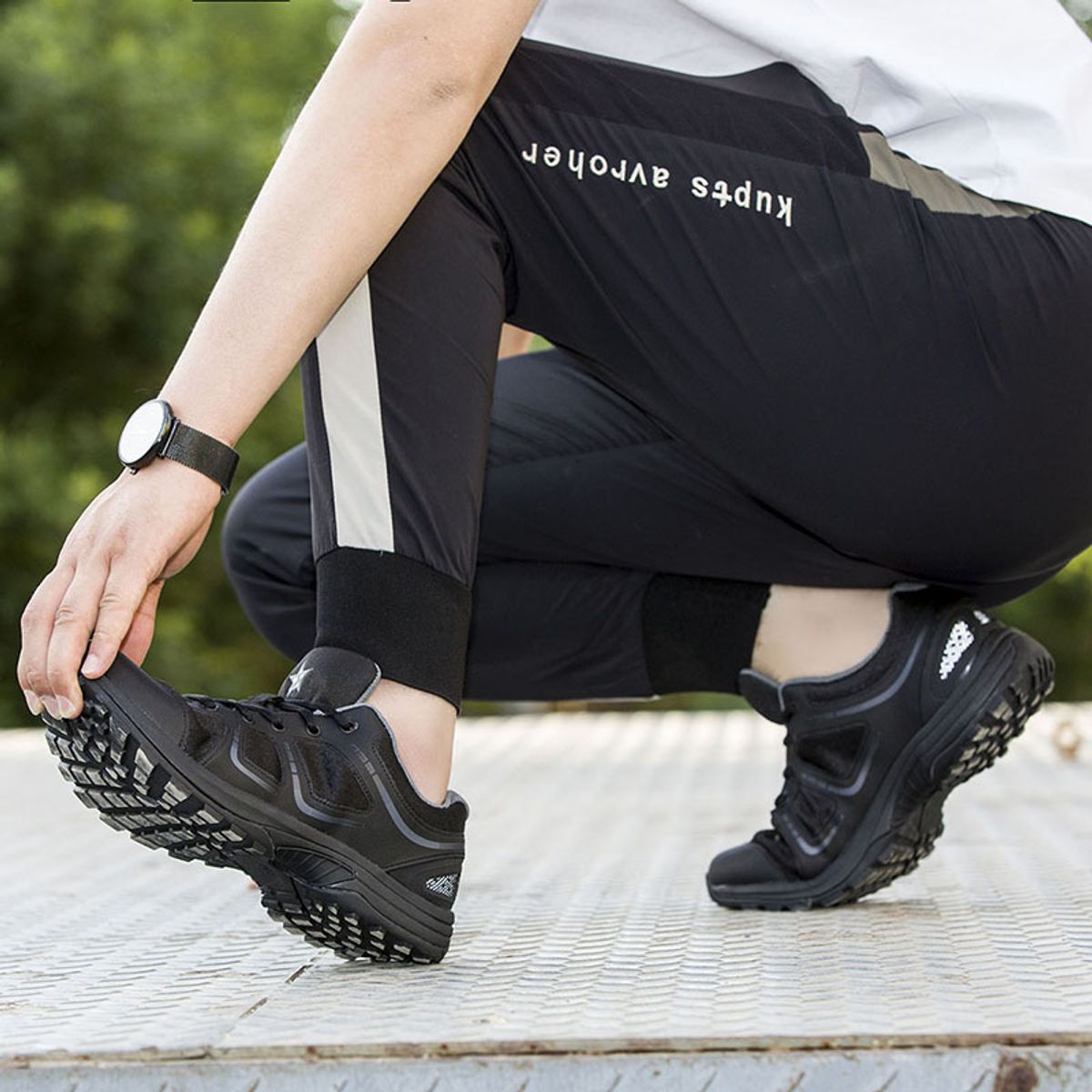 TIOZONEY - Zapatos de montaña para exteriores-Negro